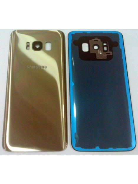 tapa trasera o tapa bateria dorada para SAMSUNG GALAXY S8 G950F mas lente camara calidad premium