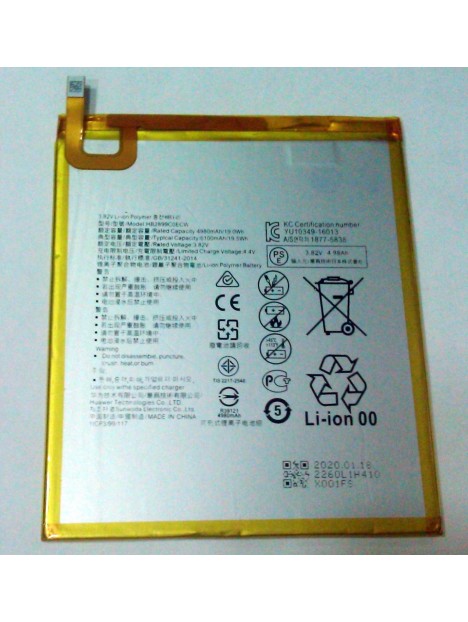 Batería HB2899C0ECW Mediapad T5 10.1 ags2-w09 Huawei MediaPad M3 BTV-W09 5100mAh