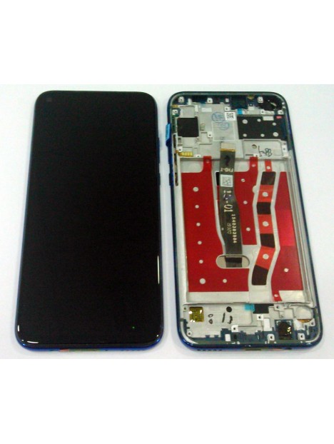 Pantalla lcd para Huawei P40 Lite mas tactil negro mas marco azul calidad premium