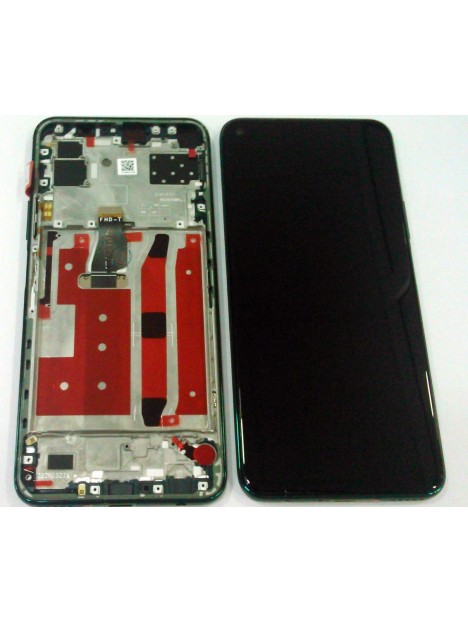 Pantalla lcd para Huawei P40 Lite 5G mas tactil negro mas marco verde calidad premium