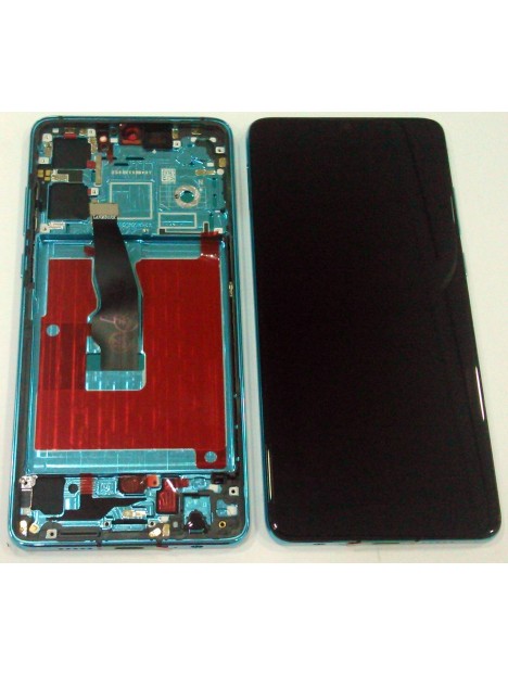 Pantalla lcd para Huawei P30 + tactil negro + marco Azul celeste compatible