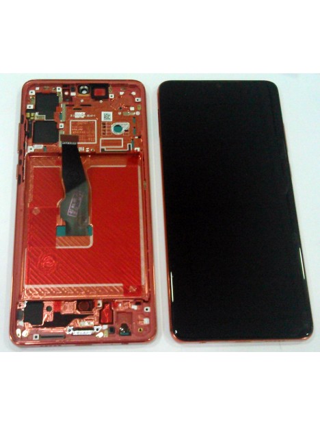 Pantalla lcd para Huawei P30 + tactil negro + marco rojo compatible