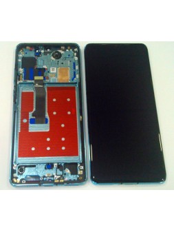 Pantalla LCD para Huawei P30 Pro VOG-AL00 VOG-AL10 VOG-L09 VOG-L29 VOG-TL00 mas tactil negro + marco azul claro com