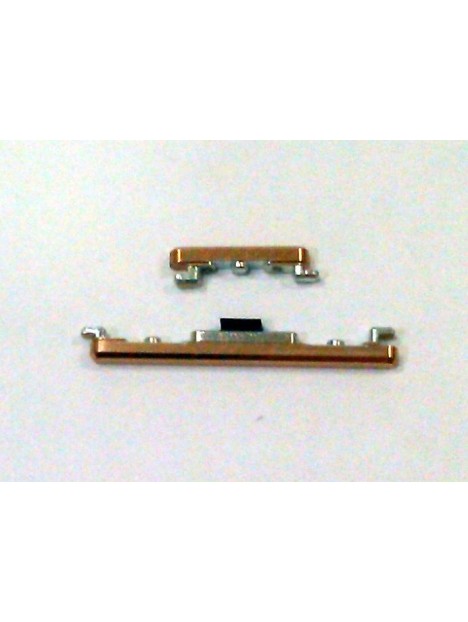 Set 2 botones dorados para Huawei P40 Pro calidad premium