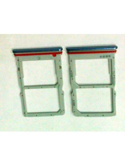 Soporte o bandeja dual sim azul para Huawei P40 Lite 5G calidad premium