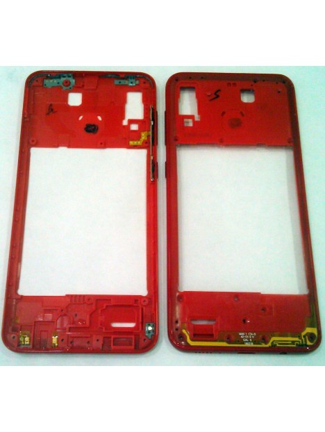 Carcasa central o marco rojo para Samsung Galaxy A20 A205 calidad premium A205FD SM-A205FD