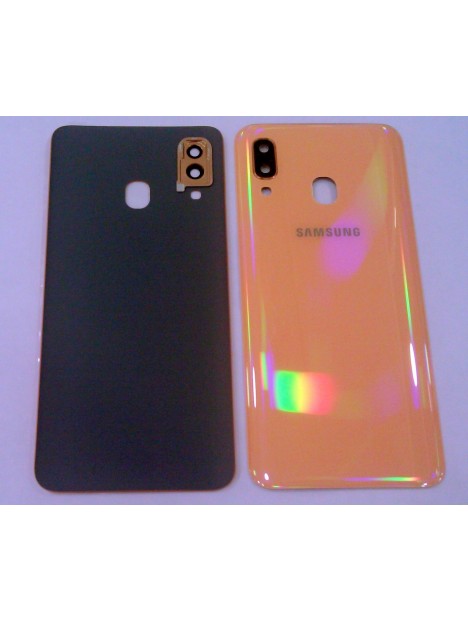 Tapa trasera o tapa bateria naranja para Samsung Galaxy A40 A405 mas cubierta camara A405FD A405FN SM-A405FD SM-A40