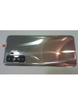 Tapa trasera o tapa bateria plata para Huawei P40 Lite 5G mas cubierta camara plata