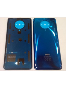 Tapa trasera o tapa bateria azul neon para Xiaomi Pocophone F2 Pro / Redmi K30 Pro Calidad Premium