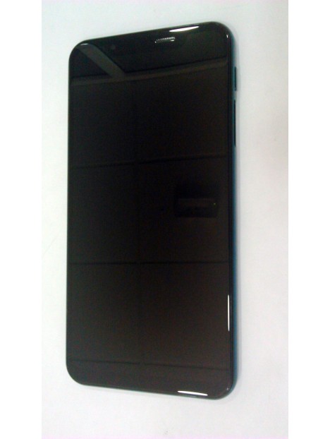 Pantalla LCD para LG G8S THINQ LMG810EAW mas tactil negro mas marco azul Calidad Premium