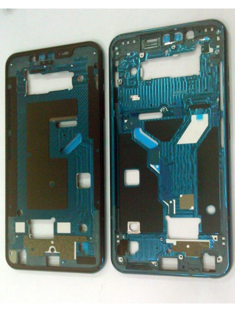 Carcasa o marco central azul para LG G8S THINQ LMG810EAW Calidad Premium