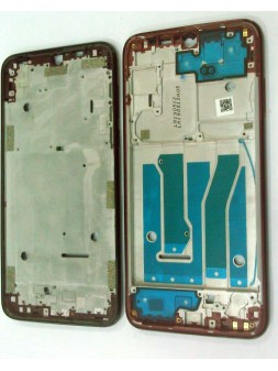 Carcasa o marco central rojo para MOTO G8 Plus Calidad Premium