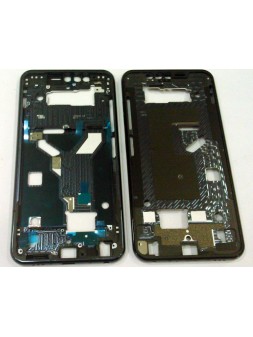 Carcasa o marco central negro para LG G8S THINQ LMG810EAW Calidad Premium