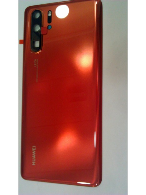 Tapa trasera o tapa bateria naranja mas lente camara para Huawei P30 PRO Calidad Premium