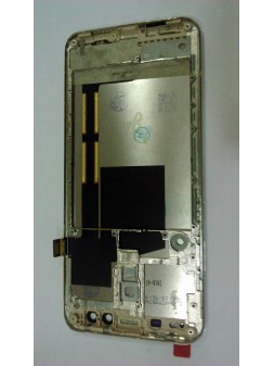 Pantalla LCD para Blackview S8 mas tactil negro mas carcasa central o marco dorado Calidad Premium