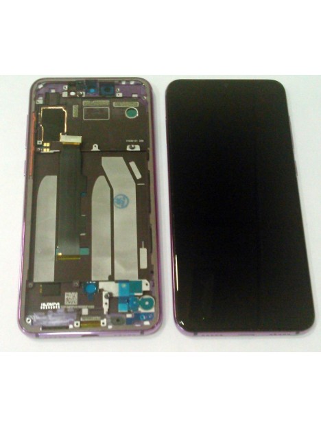 Pantalla para Xiaomi Mi 9 SE MI9 SE mas táctil negro mas marco lila violeta compatible