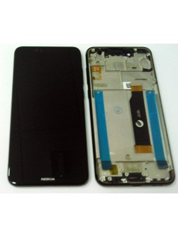 Pantalla lcd para Nokia X5 2018 5.1 Plus TA-1109 mas tactil negro mas marco negro calidad premium