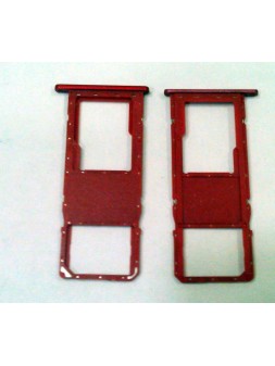 Soporte SIM rojo para Motorola Moto G8 Calidad Premium