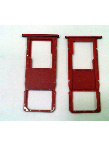Soporte SIM rojo para Motorola Moto G8 Calidad Premium