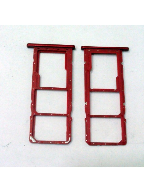 Soporte dual sim rojo para Motorola Moto G8 Calidad Premium