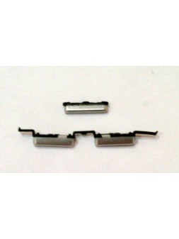 Set dos botones volumen mas power blanco para Samsung Galaxy j5 (2016) J510F J510N Calidad Premium