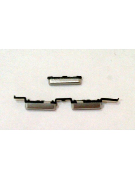 Set dos botones volumen mas power blanco para Samsung Galaxy j5 (2016) J510F J510N Calidad Premium