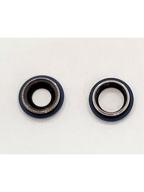 Set 2 cubierta camara azul para IPhone 12 A2176 A2399 A2398 A2400 12 Mini A2172 A2403 A2402 A2404 calidad premium