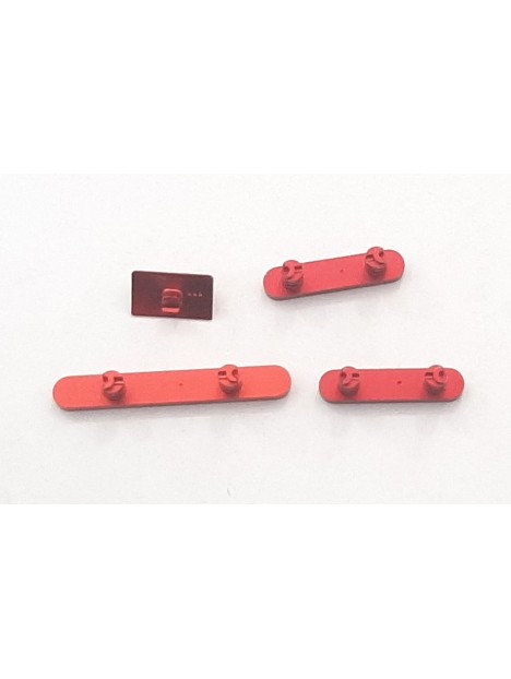 Set botones rojos para IPhone 12 A2176 A2399 A2398 A2400 12 Mini A2172 A2403 A2402 A2404 calidad premium