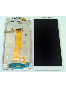 Pantalla lcd para Wiko Y80 mas tactil blanco mas marco blanco calidad premium