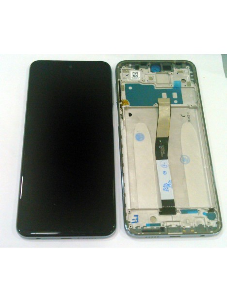 Pantalla lcd para Xiaomi Redmi Note 9S mas tactil negro mas marco gris calidad premium