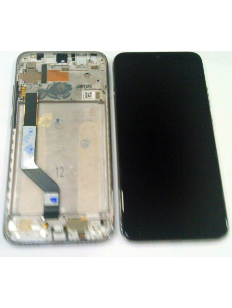 Pantalla lcd para Xiaomi Redmi Note 7 mas tactil negro mas marco plata calidad premium