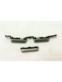 Set dos botones volumen mas power dorado para Samsung Galaxy j5 (2016) J510F J510N