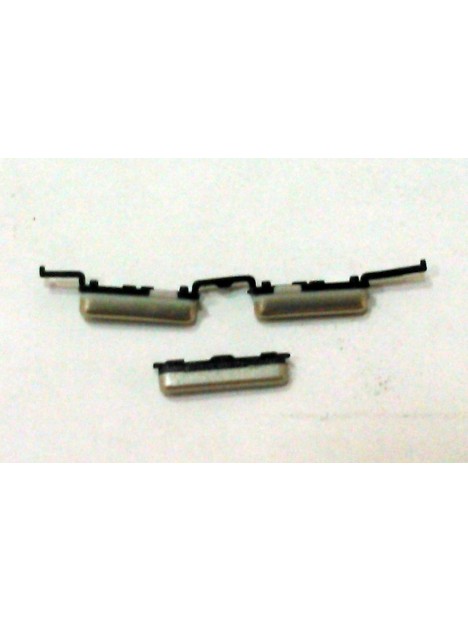 Set dos botones volumen mas power dorado para Samsung Galaxy j5 (2016) J510F J510N