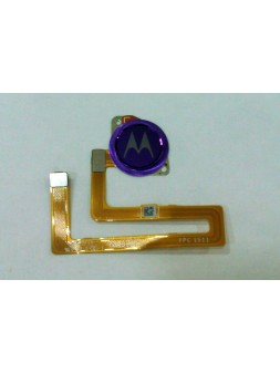 Flex boton home purpura para Motorola Moto G8 Play calidad premium