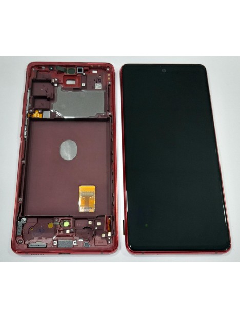 Pantalla lcd GH82-24219E para Samsung Galaxy S20 FE 4G SM-G780F mas tactil negro mas marco Cloud Red Premium Servic