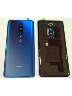 Tapa trasera o tapa bateria azul marino para Oneplus 7 Pro mas cubierta camara