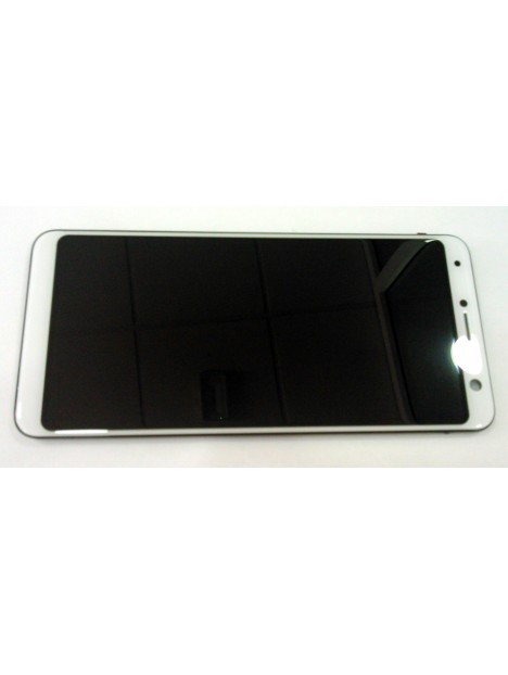 Pantalla lcd para Wiko View Prime mas tactil blanco mas marco negro calidad premium