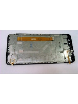 Pantalla lcd para Wiko View Prime mas tactil blanco mas marco negro calidad premium