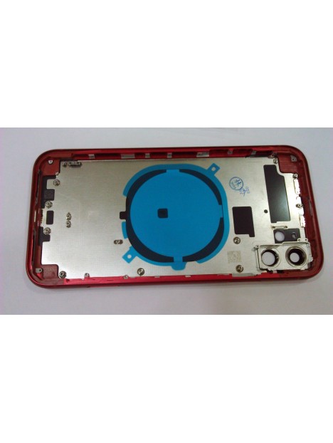 Carcasa central o marco rojo para IPhone 11 A2111 A2221 A2223 mas tapa trasera o tapa bateria roja