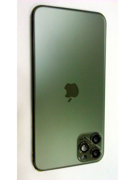 Carcasa central o marco verde para IPhone 11 Pro Max A2161 A2218 A2220 mas tapa trasera o tapa bateria verde