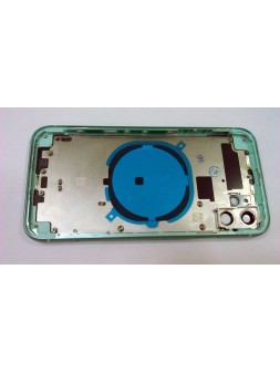 Carcasa central o marco verde para IPhone 11 A2111 A2221 A2223 mas tapa trasera o tapa bateria verde