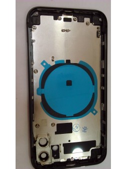 Carcasa o marco central para Iphone 11 A2111 A2221 A2223 mas tapa trasera o tapa bateria negra calidad premium