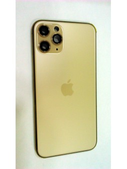 Carcasa o marco central para iphone 11 Pro A2160 A2215 A2217 mas tapa trasera o tapa bateria dorada calidad premium