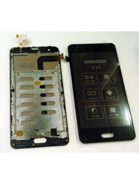 Pantalla lcd para Doogee X20 mas tactil negro mas marco negro calidad premium