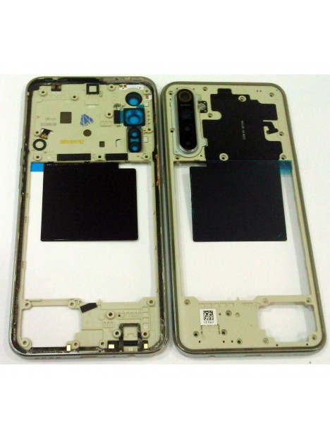 Carcasa central o marco plata para Oppo Realme X2 calidad premium