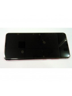 Pantalla lcd para Samsung Galaxy S20 SM-G980F GH82-22123C + tactil negro + marco Cloud Pink Premium Service Pack