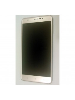 Pantalla lcd para blackview r6 mas tactil dorado mas marco plata calidad premium