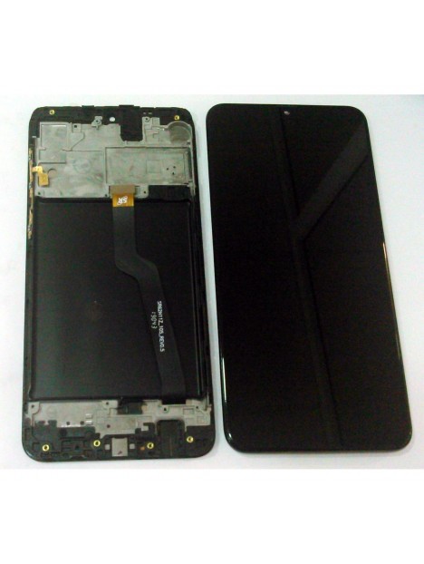 Pantalla lcd para Samsung Galaxy A10 SM-A105F SM-A105D M10 SM-M105F + tactil negro + marco Single sim compatible