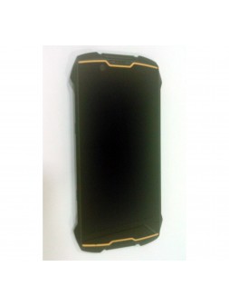 Pantalla lcd para Cubot King Kong Mini mas tactil negro mas marco naranja calidad premium