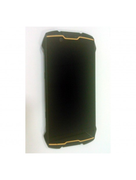 Pantalla lcd para Cubot King Kong Mini mas tactil negro mas marco naranja calidad premium